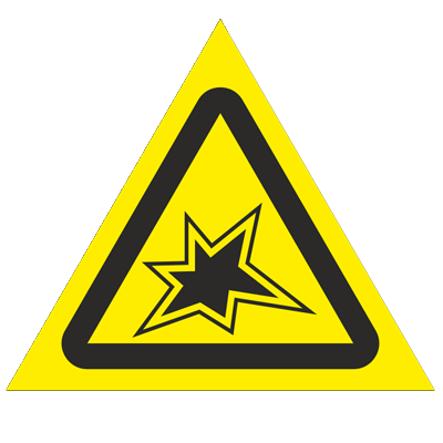 Знак - Осторожно. Сварка W35