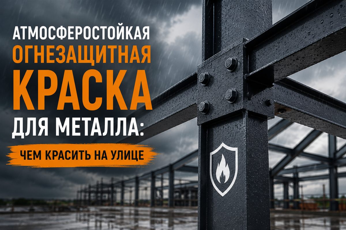 Атмосферостойкая огнезащитная краска для металла Атмосферостойкая огнезащитная краска для металла